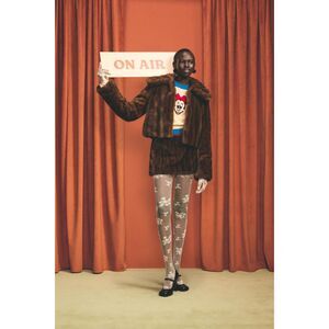 Zara x Harry Lambert Faux Fur Mini Skirt Brown Size S Disney Collab